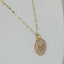 MOP/CZ Butterfly Pendant Necklace - Gold