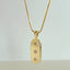 Bridesmaid CZ Tag Necklace - Gold