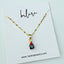 5 mm Genuine Azabache (Jet Black) Pendant Necklace for Girls and Teens - Gold