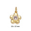 CZ Flower Charm - Gold