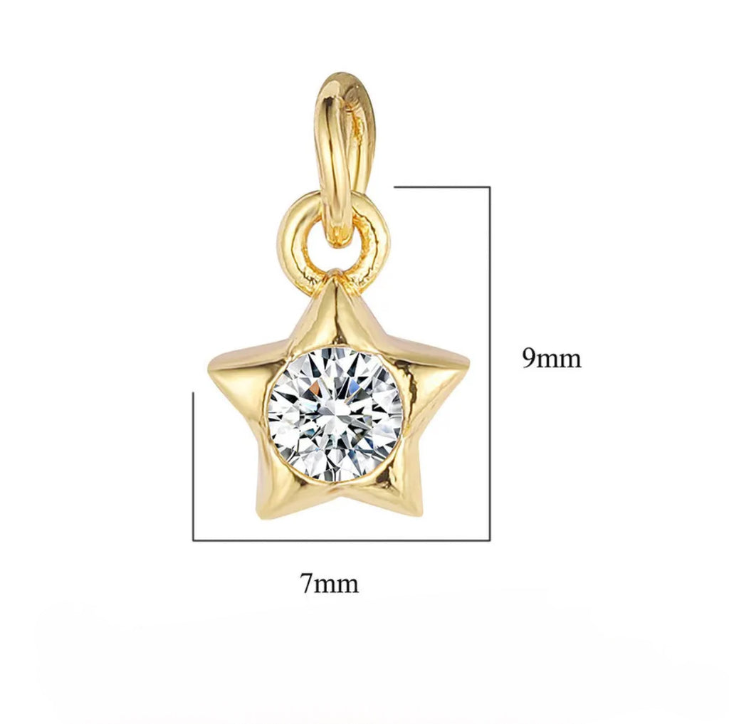 CZ Mini Star Charm - Gold