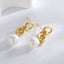 18K Gold Plated Chain Pearl Drop Earrings