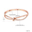 CZ Cross Knotted Bangle Bracelet - Gold and Silver