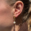 18K Gold Plated Chain Pearl Drop Earrings