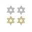 9 mm Star of David Stud Earrings - Gold and Silver