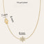 CZ Star of David/Hamsa Charms Necklace - Gold