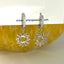 925 Sterling Silver Sun CZ Huggie Hoops Earrings - Gold or Silver