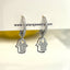 925 Sterling Double Hamsa CZ Huggie Hoops Earrings - Gold or Silver