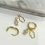 925 Sterling Double Hamsa CZ Huggie Hoops Earrings - Gold or Silver