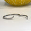 For Small Wrist 18k Gold Plated CZ Tail Shape Bangle Bracelet- Silver and Gold