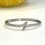 For Small Wrist 18k Gold Plated CZ Tail Shape Bangle Bracelet- Silver and Gold