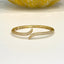 For Small Wrist 18k Gold Plated CZ Tail Shape Bangle Bracelet- Silver and Gold