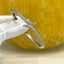 For Small Wrist 18k Gold Plated CZ Tail Shape Bangle Bracelet- Silver and Gold