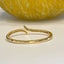 For Small Wrist 18k Gold Plated CZ Tail Shape Bangle Bracelet- Silver and Gold