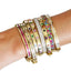 CZ One Row Bangle Bracelet - Gold