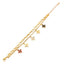 18k Gold Plated Stainless Steel Dangling Clovers Bracelet