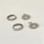 925 Sterling Silver Sun CZ Huggie Hoops Earrings - Gold or Silver