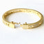 Fancy Pave CZ Evil Eye Bangle Bracelet - Gold and Silver