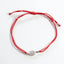 Red String CZ Disc Bracelet - Gold or Silver