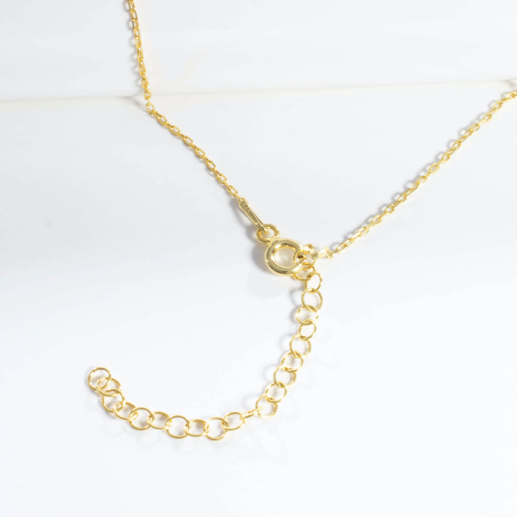 CZ Hamsa Freshwater Pearl Pendant Necklace - Gold