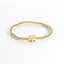 Stretch Beaded Initial Bracelet - Gold or Silver