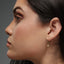 Dangling CZ North Star Huggies - Gold or Silver
