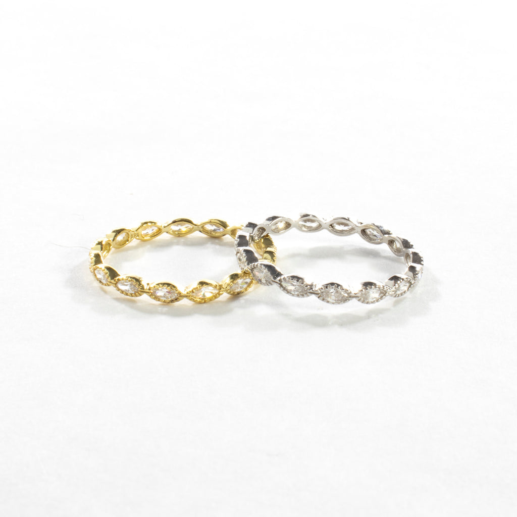 CZ Eternity Band - Gold and Silver