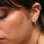 Small Pave Huggie Earrings - Gold or Silver