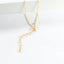 Dangling Bar CZ/Hamsa Necklace
