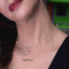 CZ Bezel/Balls Dangling Choker - Gold