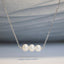 Three Small Freshwater Pearl Necklace - Gold or Silver