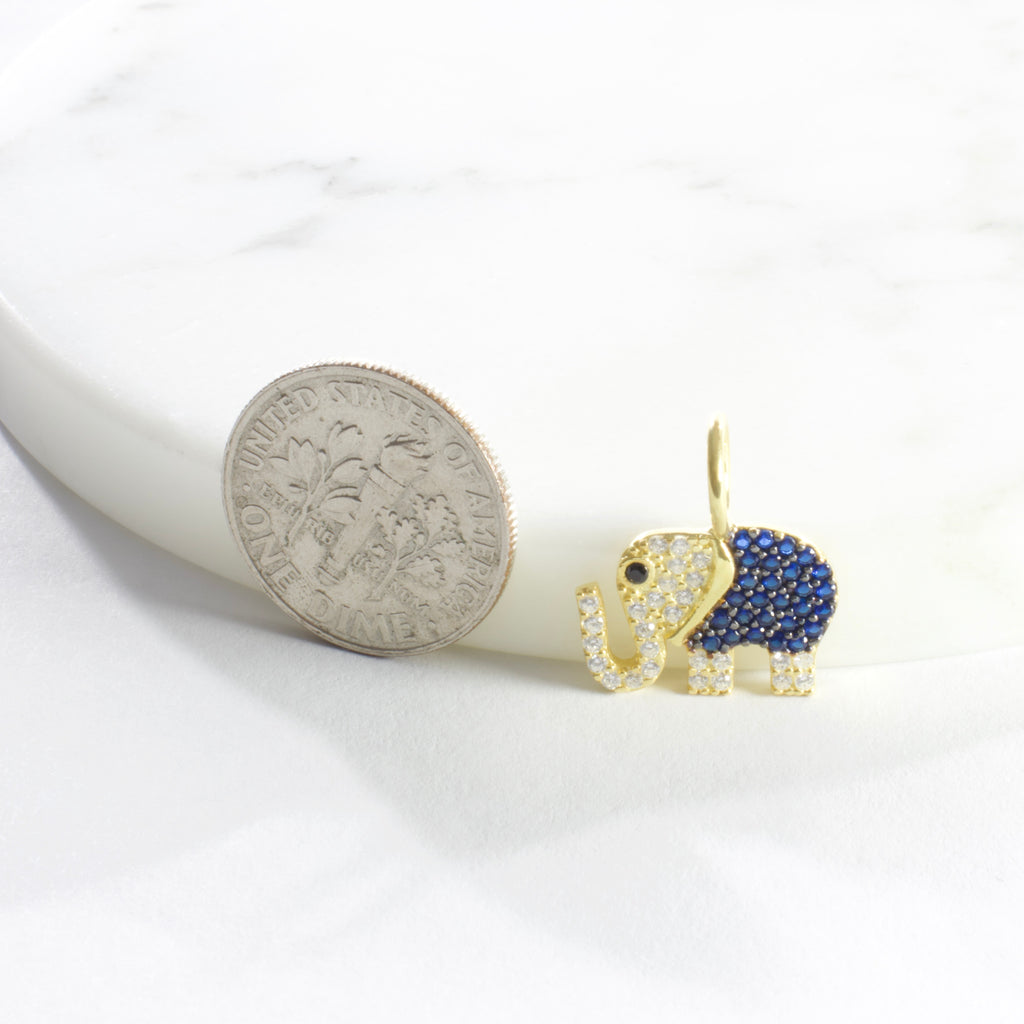 CZ Elephant Charm