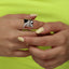 CZ Bypass Band Ring - Silver