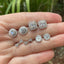 Mini MOP CZ Studs - Silver