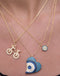 Small CZ Evil Eye Necklace - Gold or Silver