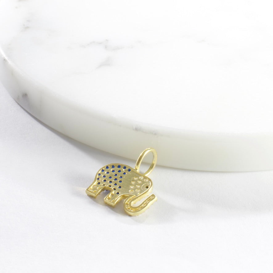 CZ Elephant Charm
