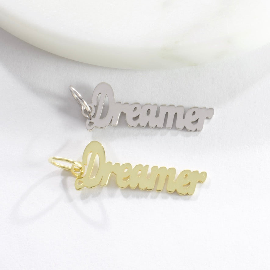 Dreamer Design Charm - Gold or Silver