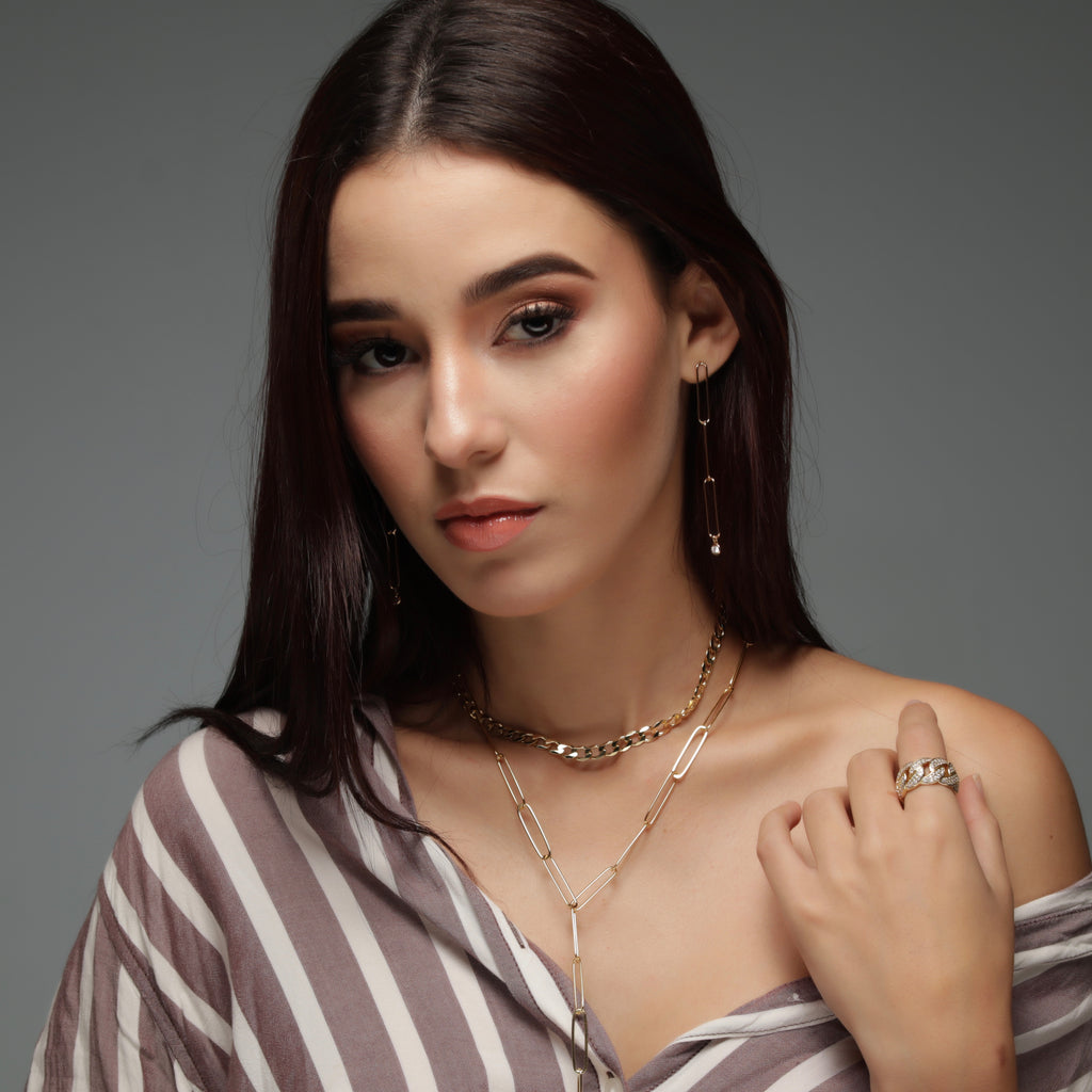 150 Flat Curb Chain Choker - Gold or Silver