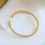 Round Bead Bangle Bracelet - Gold and Silver