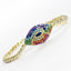 CZ Tennis Bracelet With Multicolor Evil Eye-Bracelets-Balara Jewelry
