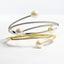 Bangle Freshwater Pearl CZ Bracelet - Gold or Silver-Bracelets-Balara Jewelry