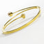 Bangle Freshwater Pearl CZ Bracelet - Gold or Silver-Bracelets-Balara Jewelry