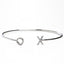 Love and Kiss CZ Cuff Bracelet - Gold or Silver-Bracelets-Balara Jewelry