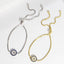 Adjustable Pave CZ Evil Eye Bracelet-Bracelets-Balara Jewelry