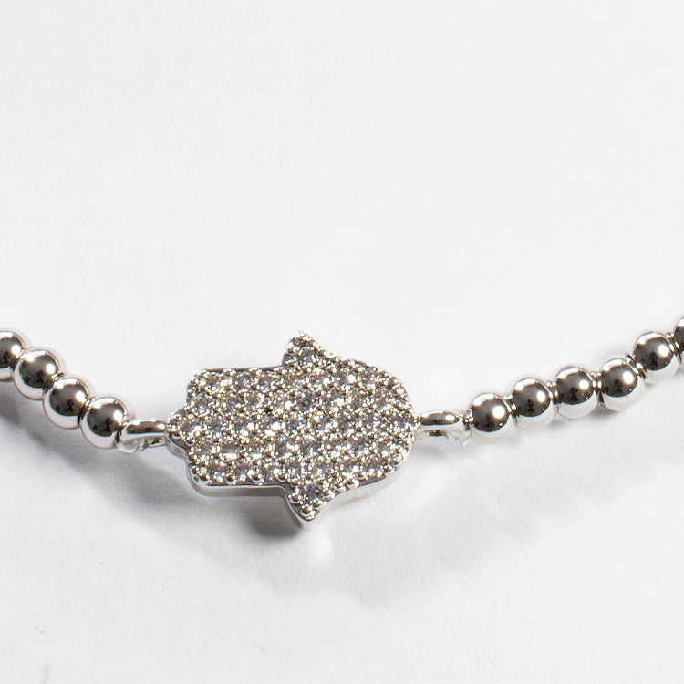 Stretch Beaded Hamsa Bracelet-Bracelets-Balara Jewelry