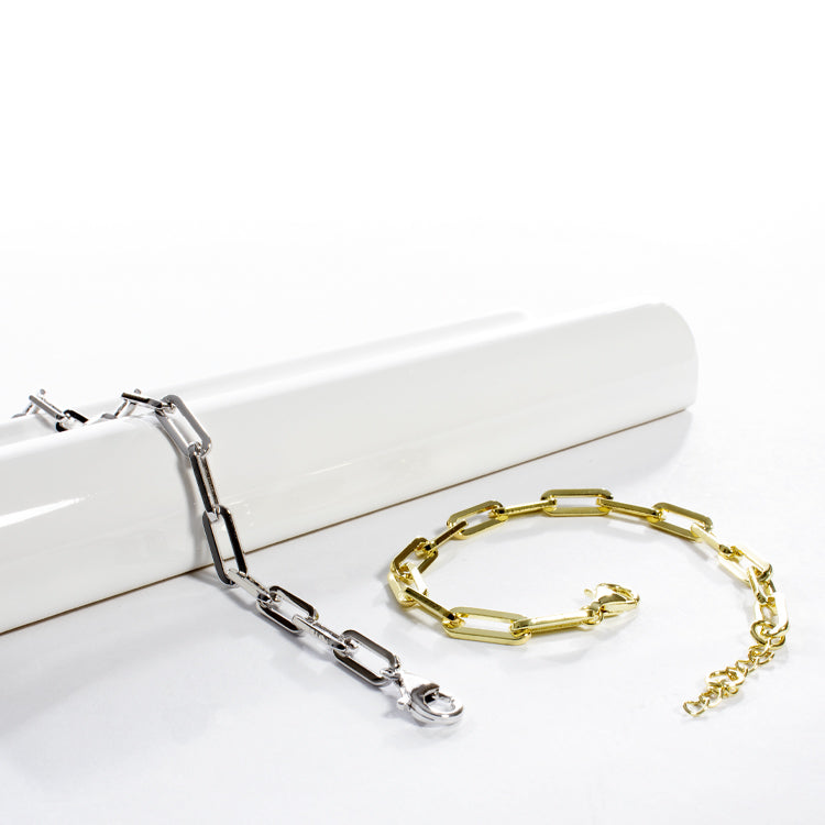 Open Link Bracelet 6" - Gold or Silver-Bracelets-Balara Jewelry