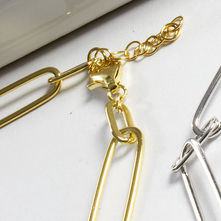 Open Link Bracelet 6 1/2" - Gold or Silver-Bracelets-Balara Jewelry