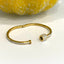 Single Row CZ Bangle Bracelet - Gold and Silver
