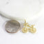 CZ Bicycle Charm - Gold or Silver