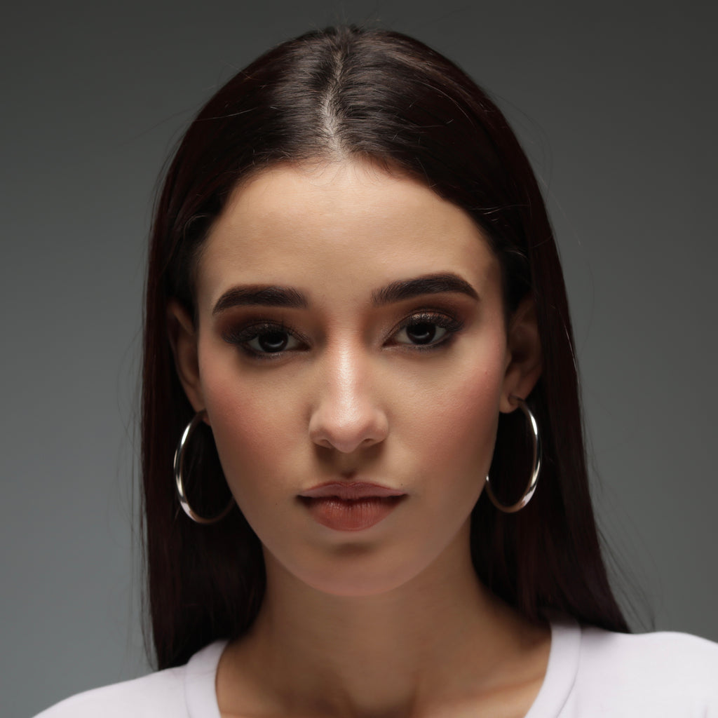 Stainless Steel Hoop Earrings 60 mm - Silver or Gold